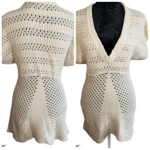 Calvin Klein - Crochet Knit Swim Cover Medium